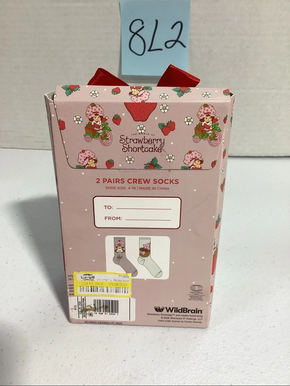 Pink Novelty Crew Socks - 2 Pair Gift Set